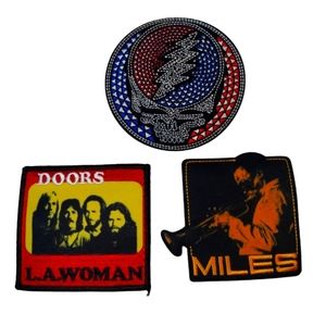 Set of 3 Iron-On‎ BAND Embroidered Patches